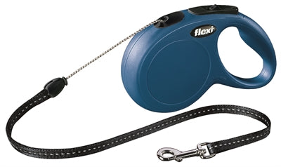 FLEXI Classic Cord Retractable Leash Blue S 8 m