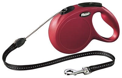 FLEXI Classic Cord Retractable Leash Red M 8 m
