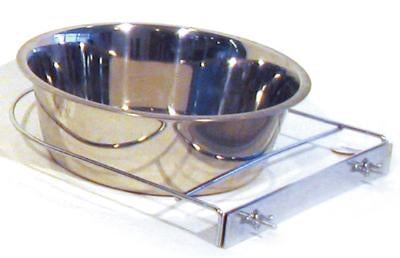 Gamelle pour chien en acier inoxydable avec fixation à vis 21 cm