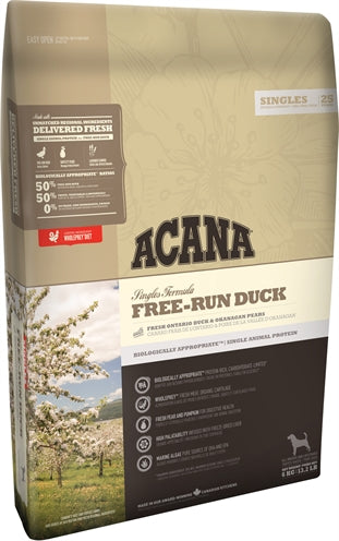 ACANA SINGLES CANARD ÉLEVÉ EN LIBERTÉ 11,4 KG