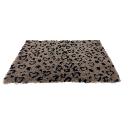 Vetbed printed leopard print beige/black recycled 75x50 cm