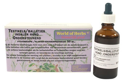 WORLD OF HERBS Phytothérapie Descente Testicule/Testicules pour Chien 50 ml