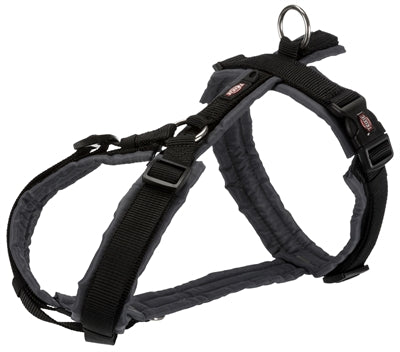 TRIXIE DOG HARNESS PREMIUM TREKKING BLACK / GREY 62-74 x 2.5 cm