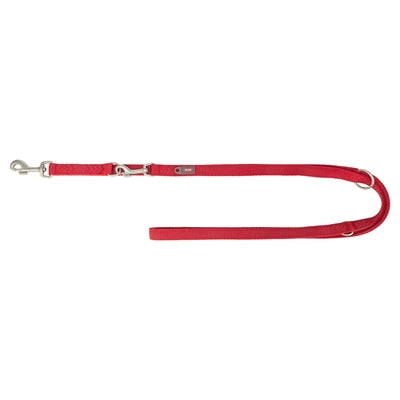 TRIXIE HONDENRIEM PREMIUM DUBBEL GESTIKT VERSTELBAAR ROOD 200 x 2 cm