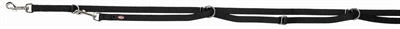 TRIXIE Premium Adjustable Dog Leash Black 300 x 1.5 cm
