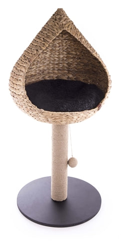 MARTIN Vietnam scratching post with teardrop basket, water hyacinth, 50 cm