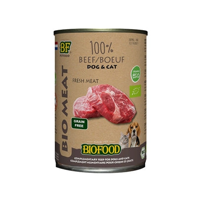 BF Petfood Organic Dog Beef Menu Can 12 x 400 g