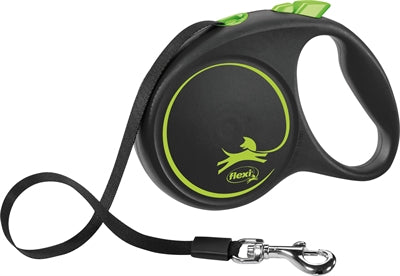 Flexi oprolbare lijn Zwart Design Tape groen M 5 m tot 25 kg