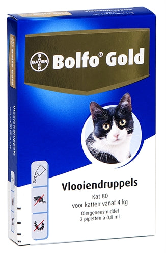 Bolfo Gold Cat Flea Drops 80 2 Pipettes