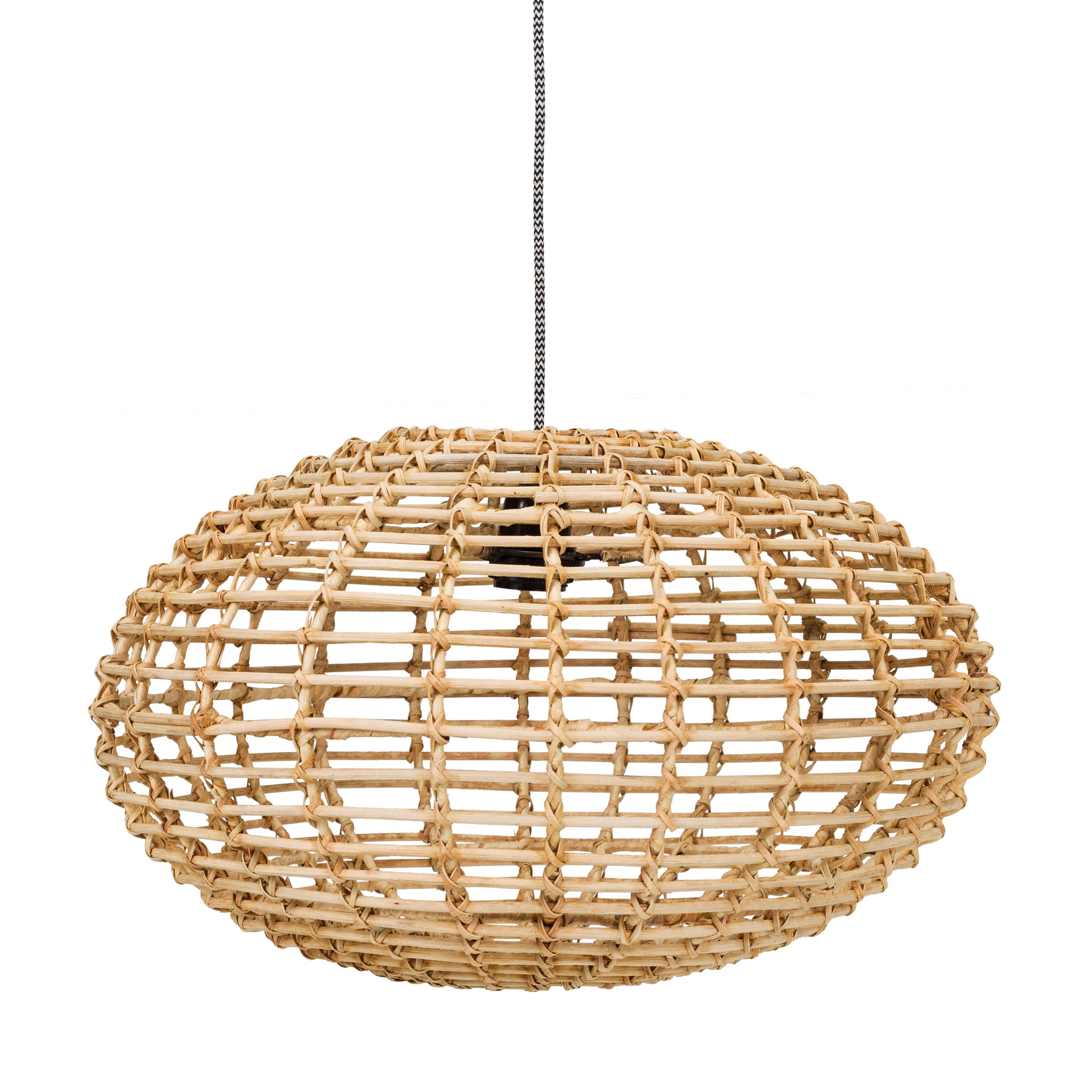 Pompoen hanglamp natuurlijk rotan