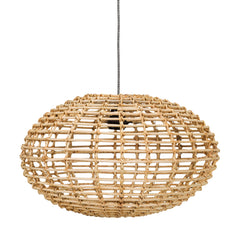 Pompoen hanglamp natuurlijk rotan