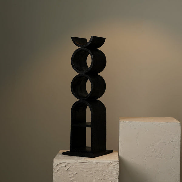 Handmade Wooden Wine Stand – Large Black Wine Rack