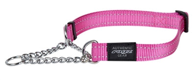 ROGZ FOR DOGS FANBELT HALF-SLIP COLLAR PINK 20 MM X 34-56 CM