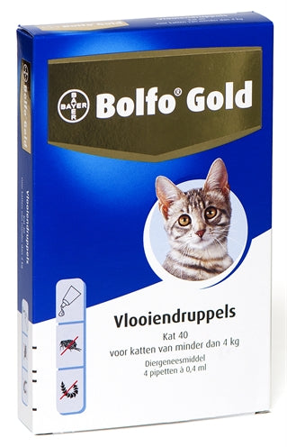 BOLFO GOLD KAT VLOOIENDRUPPELS 40 4 PIPETTEN