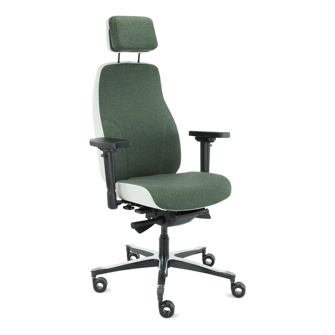 Headrest Olive - Office Chair Facet Wool Olive/Ashgrey