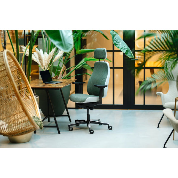 Headrest Olive - Office Chair Facet Wool Olive/Ashgrey