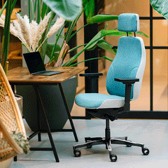 Headrest Olive - Office Chair Facet Wool Olive/Ashgrey