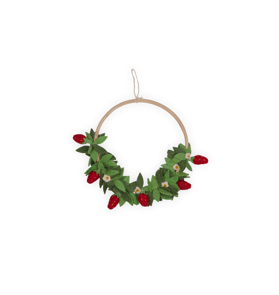 Kidsdepot krans Flower Hoop Strawberry - rood