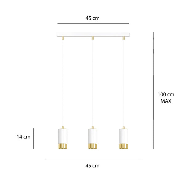 FUMIKO 3 WH/GOLD