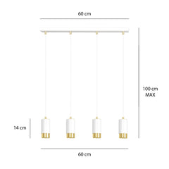 FUMIKO 4 WH/GOLD