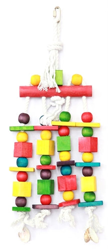 HAPPY PET JOUET À BEC PERROQUET BLOQUE PERLES 45 x 16 cm