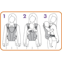 Porte-bébé Dreambaby ajustable 3-en-1 Oxford pour nouveau-nés et enfants jusqu'à 15 kg - Convient à toutes les tailles