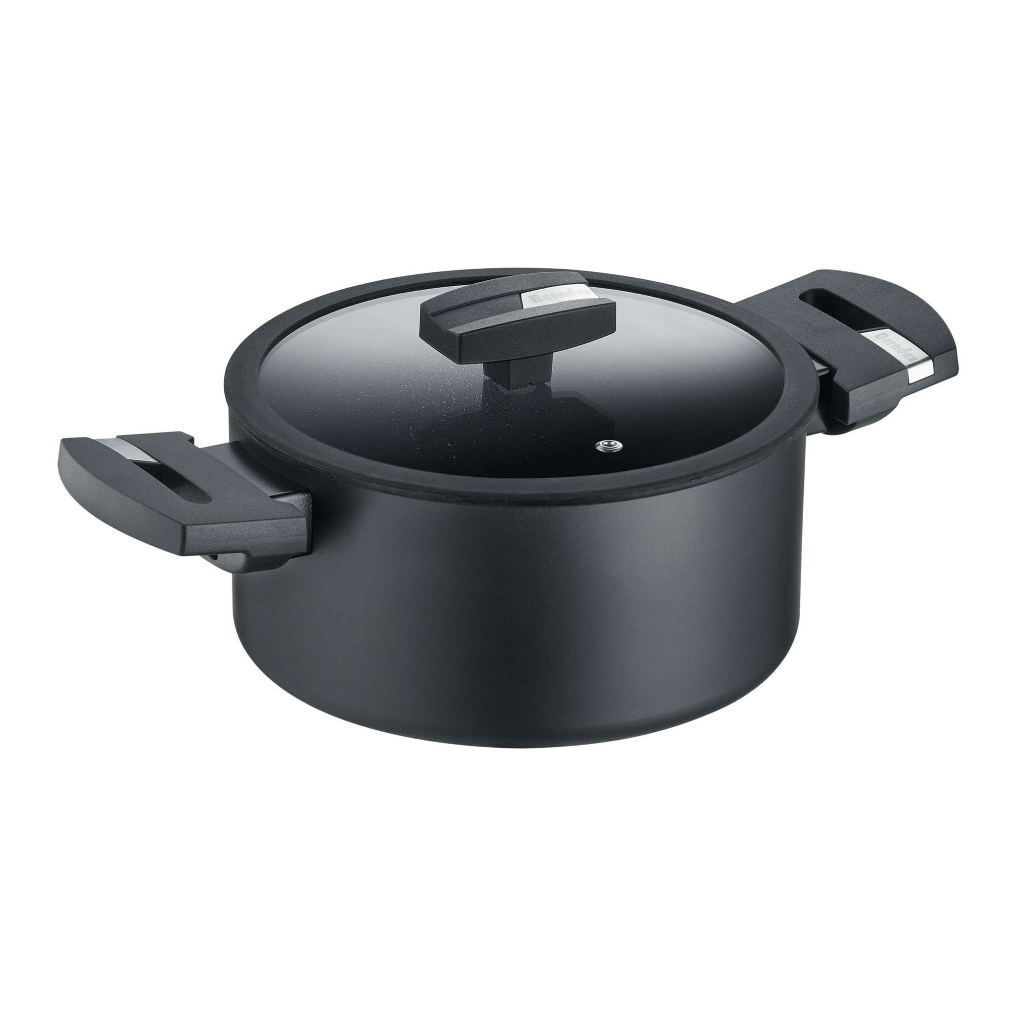 B.Green Cooking Pot with Glass Lid Ø 24 cm