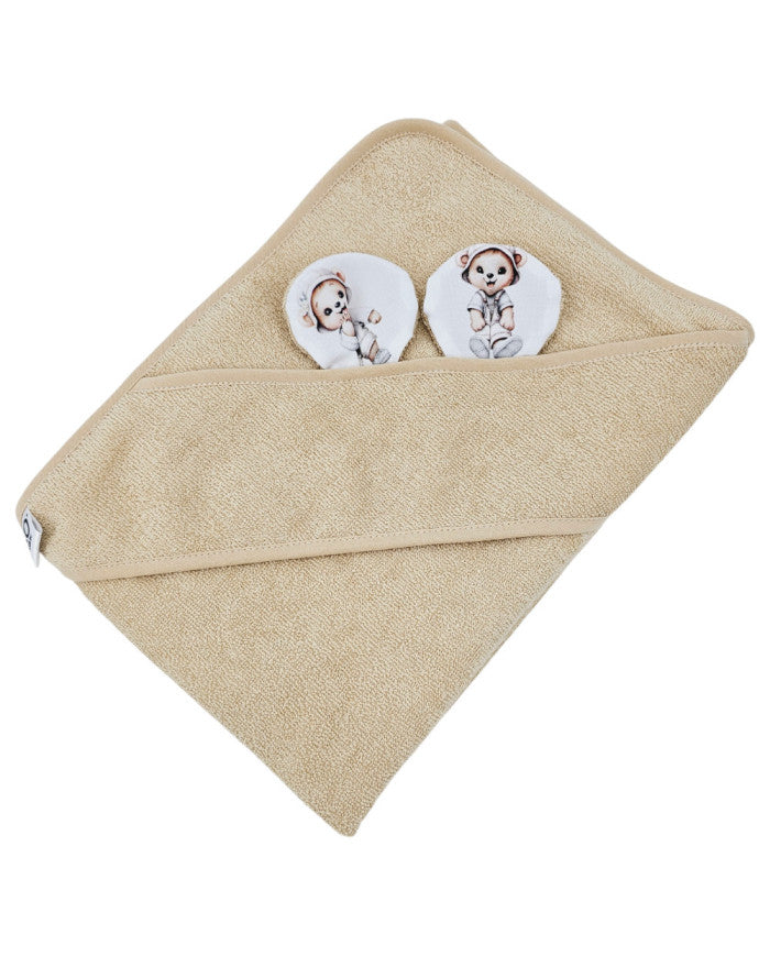 Bamboo bath cover Gardener Bear / Beige