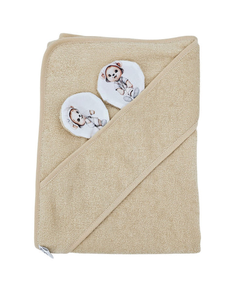 Bamboo bath cover Gardener Bear / Beige