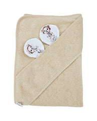 Bamboo bath cover Gardener Bear / Beige