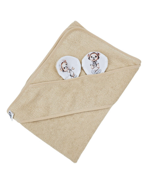 Bamboo bath cover Gardener Bear / Beige