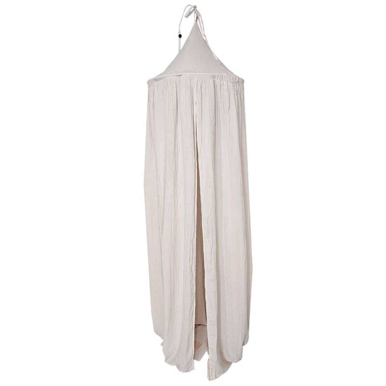 Beige muslin cot canopy