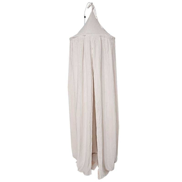 Beige muslin cot canopy