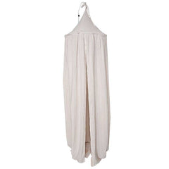 Beige muslin cot canopy