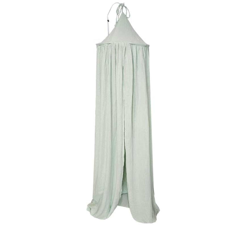 Ciel de lit en mousseline, menthe