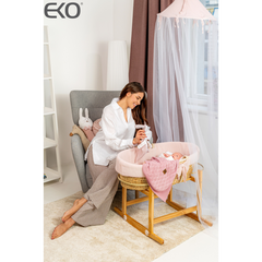Ciel de lit mousseline+tulle BEIGE
