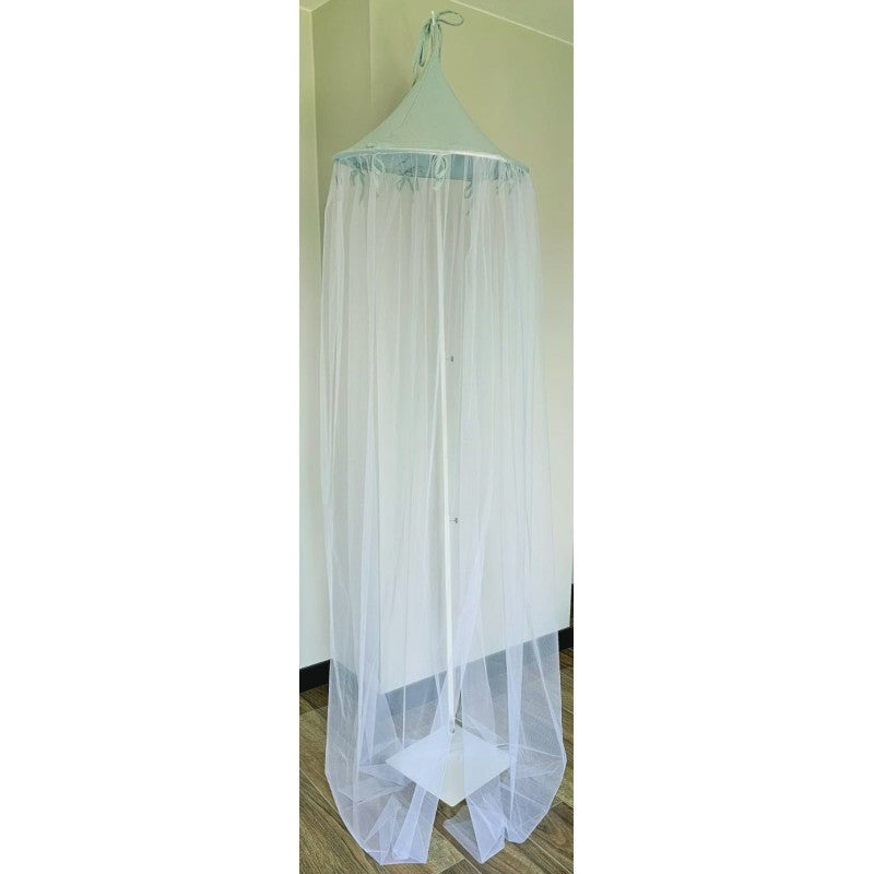 Ciel de lit en mousseline et tulle MENTHE