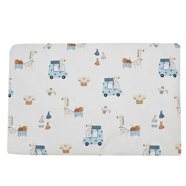 Kussen 40 x 60 cm Giraffe/Blauw