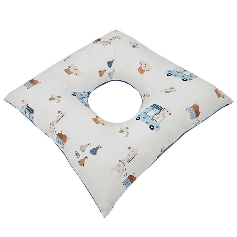 Coussin post-partum Girafe/Bleu