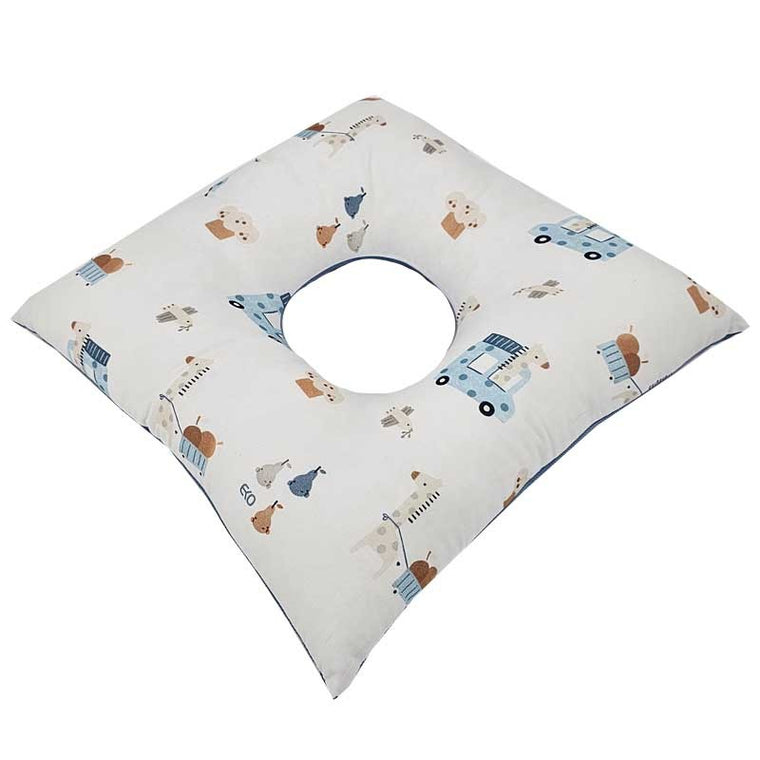 Coussin post-partum Girafe/Bleu