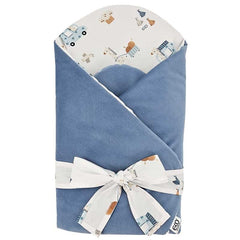 Cotton cone with velvet giraffe/blue
