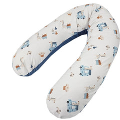 Fluwelen voedingskussen Giraffe/Blauw