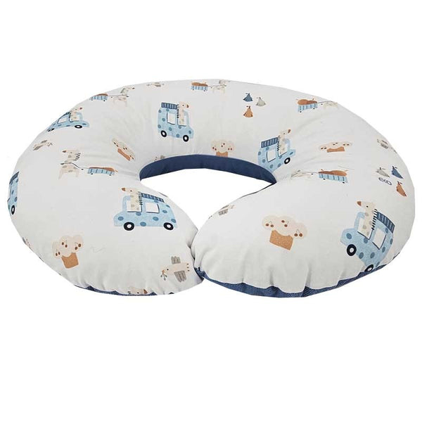 Croissant d'allaitement en velours GIRAFFE/BLEU