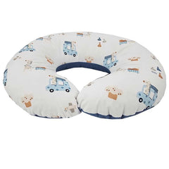 Croissant d'allaitement en velours GIRAFFE/BLEU