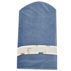 Cotton cone with velvet giraffe/blue