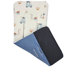 Stroller insert with memory foam Giraffe/Blue