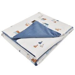 Educational blanket mat with VELVET lining GIRAFFE/BLUE