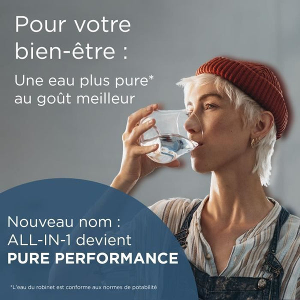 BRITA Carafe filtrante - Style Essential Bleu minéral - Capacité de 2,4 litres dont 1,4 litre d'eau filtrée - 2 Filtres Maxtra Pro Pure