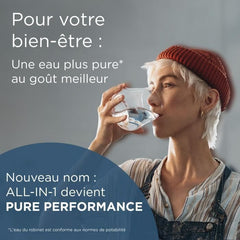 BRITA Carafe filtrante - Style Essential Bleu minéral - Capacité de 2,4 litres dont 1,4 litre d'eau filtrée - 2 Filtres Maxtra Pro Pure