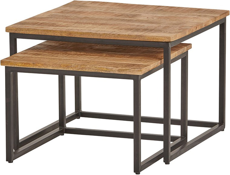 Table basse carrée Cuba, lot de 2, taille moyenne